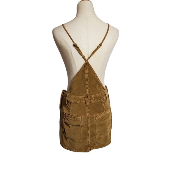 Free People Vintage Tan Corduroy Overall Skirt - Picture 3 of 6